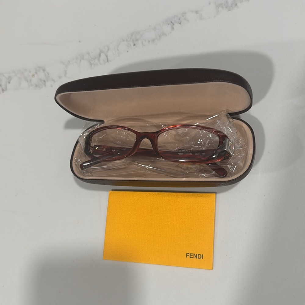 FENDI Eyeglass Frames F666R 603 Womens Burgundy 51x16x135, with unbranded case - Picture 10 of 11
